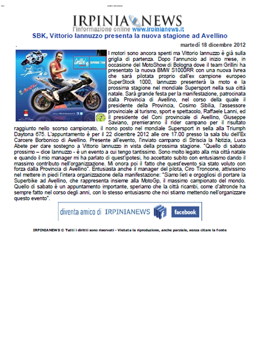 19.12.2012 - Irpinianews