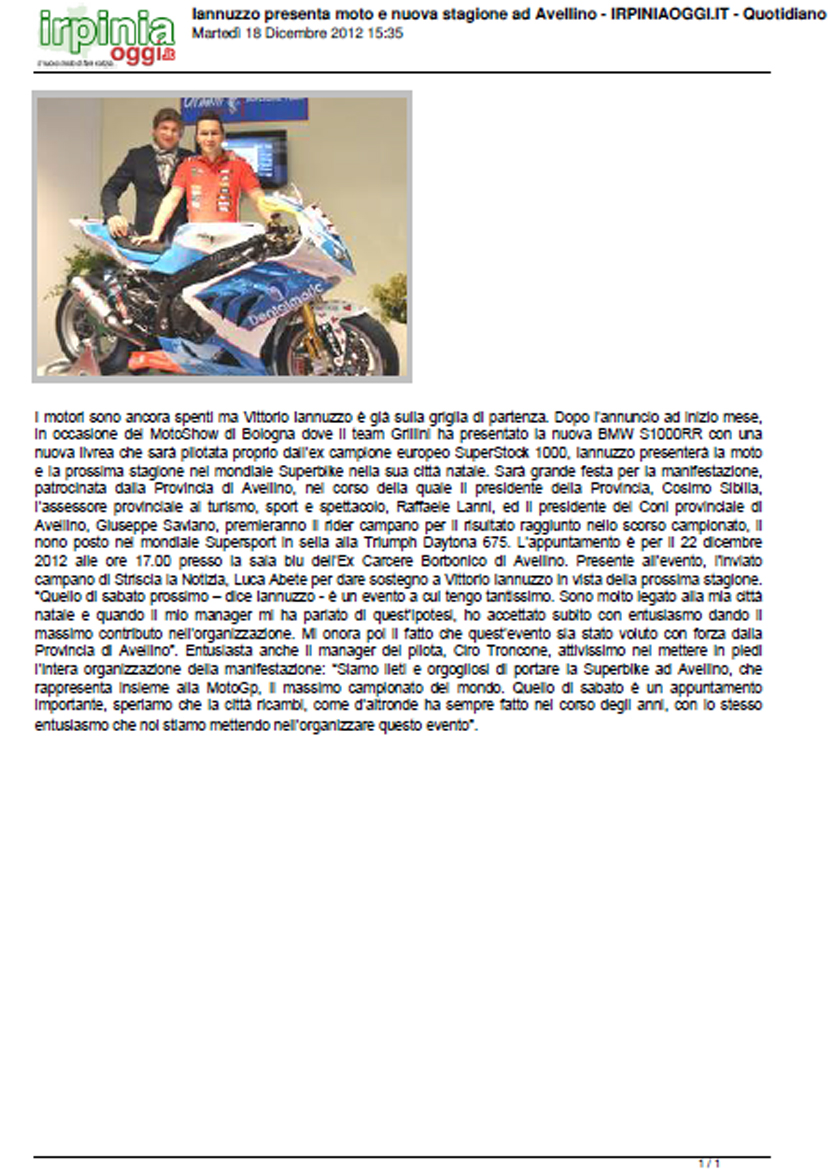 19.12.2012 - Irpiniaoggi