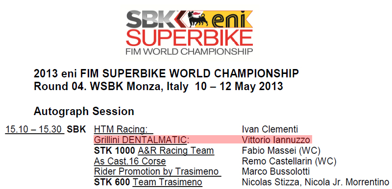 Vittorio_Iannuzzo_Grillini_Dentalmatic_SBK_BMW_S1000RR_Superbike_2013_Italia_Monza_Paddock_Show_Sessione_Autografi