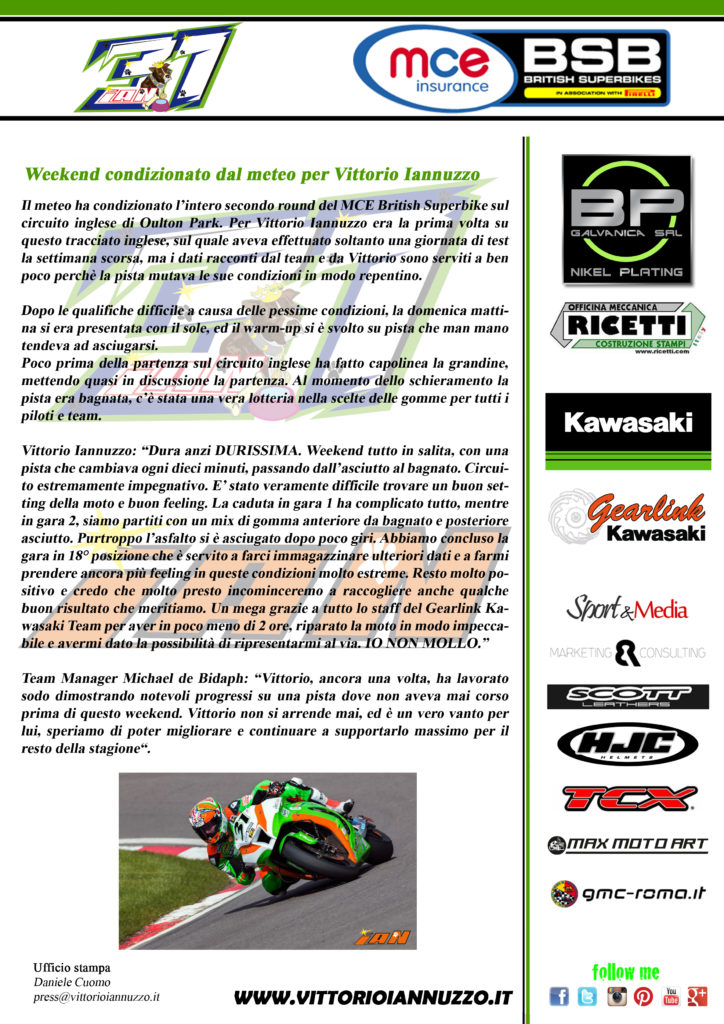 Vittorio_Iannuzzo_BSB_British_Superbike_MCE_Gearlink_Kawasaki_Ninja_ZX10_1000_Pirelli_Inghilterra_2016_Comunicato_Stampa_Gare