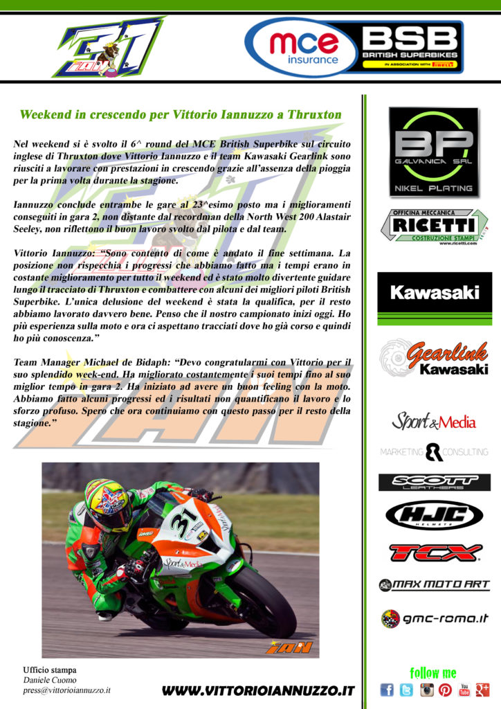 Vittorio_Iannuzzo_BSB_British_Superbike_MCE_Gearlink_Kawasaki_Ninja_ZX10_1000_Pirelli_Inghilterra_2016_Comunicato_Stampa_Gare