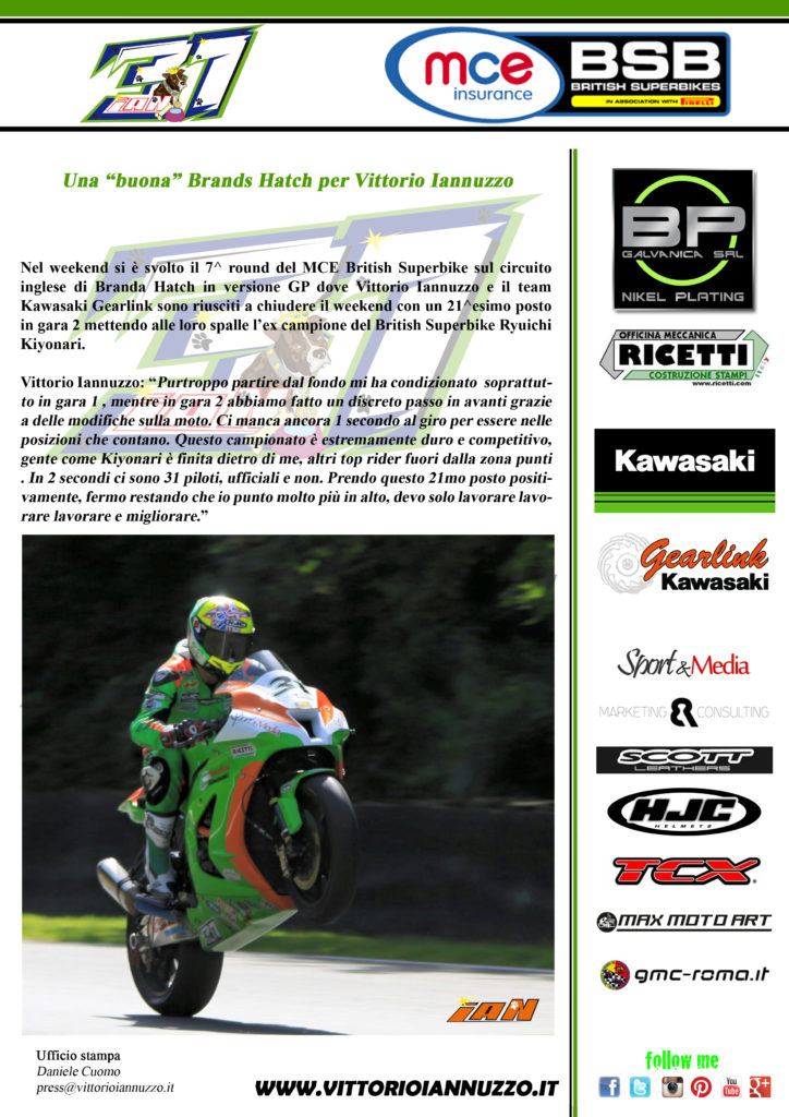 Vittorio_Iannuzzo_BSB_British_Superbike_MCE_Gearlink_Kawasaki_Ninja_ZX10_1000_Pirelli_Inghilterra_2016_Comunicato_Stampa_Gare