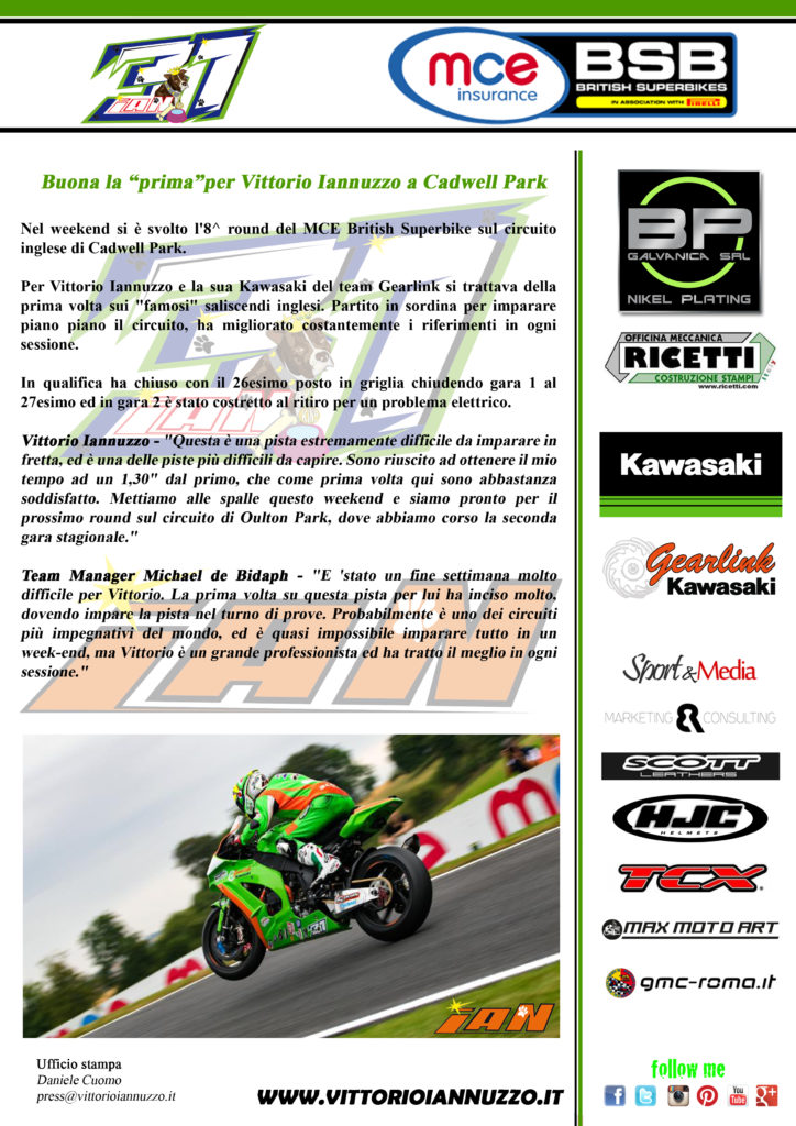 Vittorio_Iannuzzo_BSB_British_Superbike_MCE_Gearlink_Kawasaki_Ninja_ZX10_1000_Pirelli_Inghilterra_2016_Comunicato_Stampa_Gare