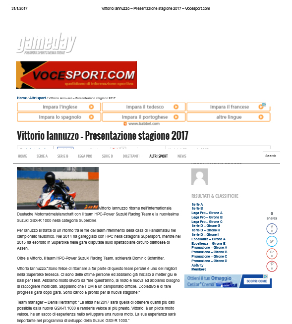 28.01.2017 - Voce Sport